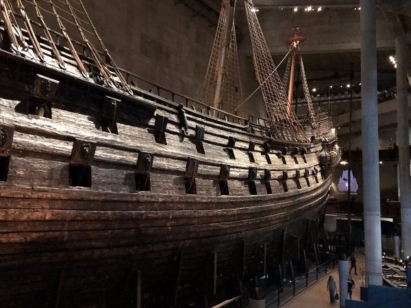 Photo of the Vasa, a warship from the 1600s built near Stockholm.